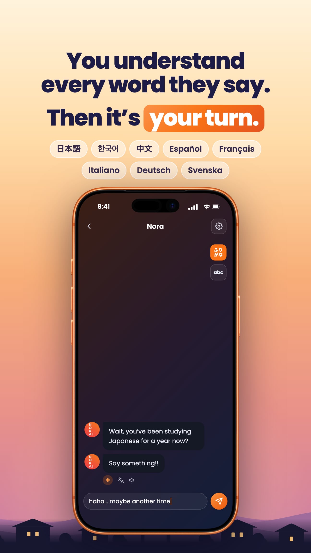 Meet Nora, your AI language tutor: the launch film